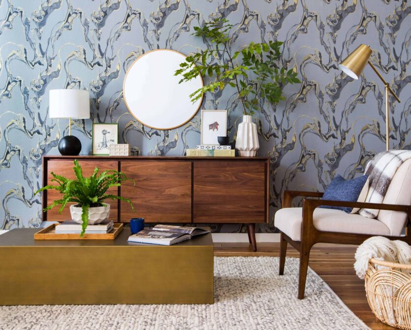 emily-henderson_tempaper_marbled_midcentury_eclectic_living-room_target_wood_edited1