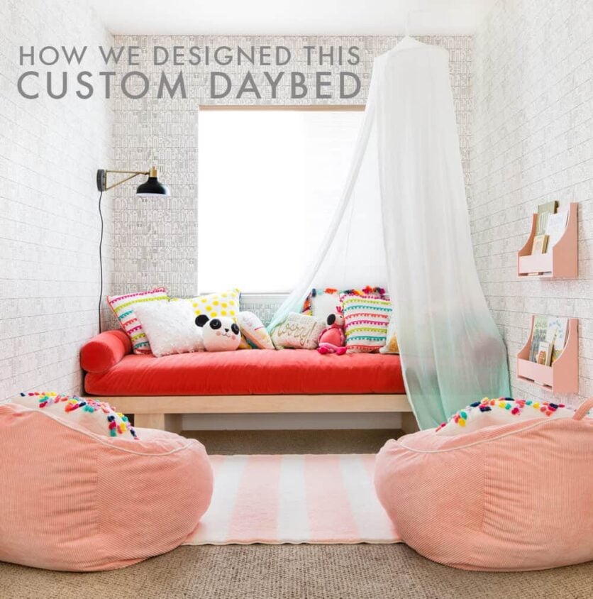 How We Designed This Custom Daybed Emily Henderson Kids Playroom Construction Makeover